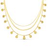 Shell Fringe 3-Row Necklace