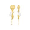 Statement Mixed Shell & Pearl Drop Earrings