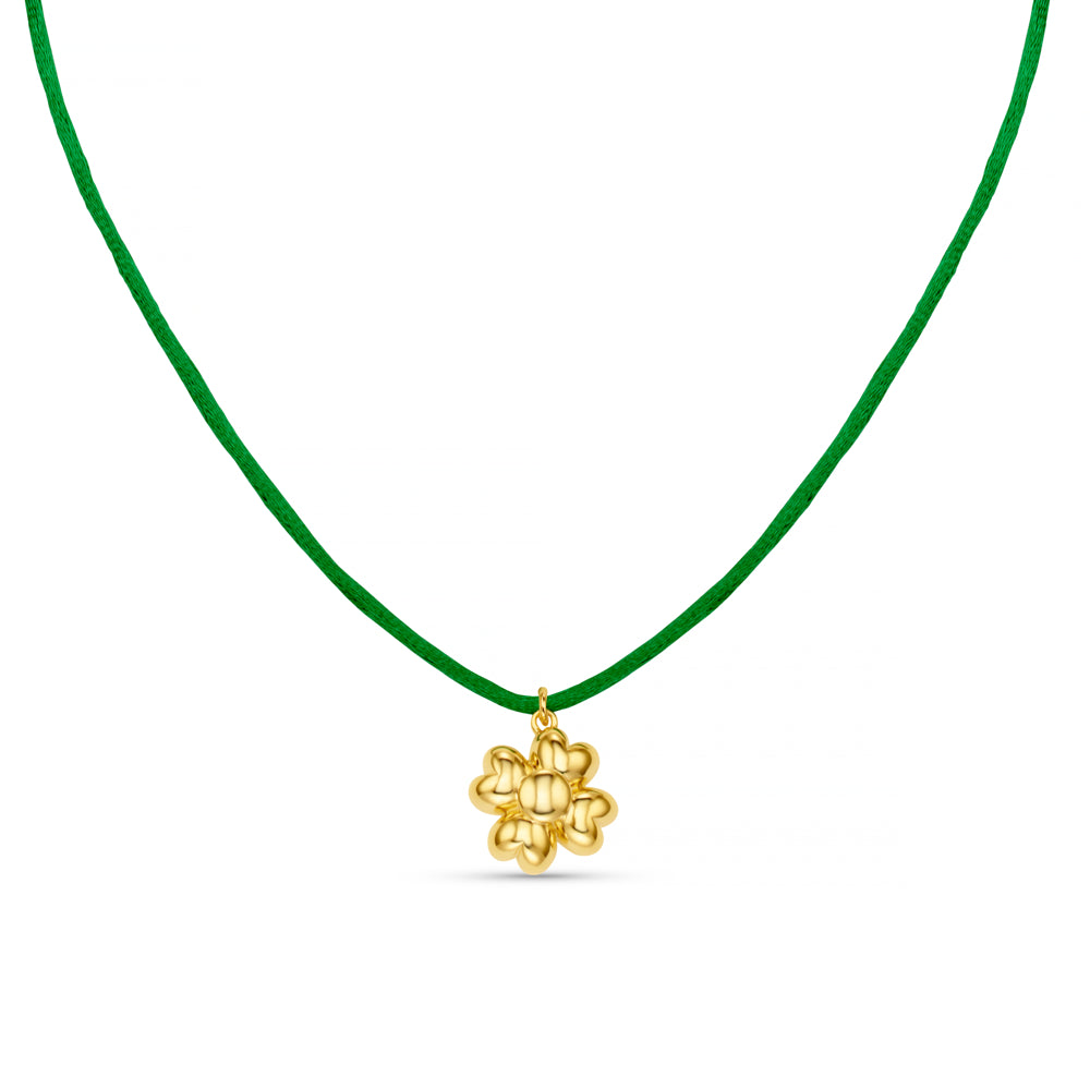 Clover Charm Cord Necklace